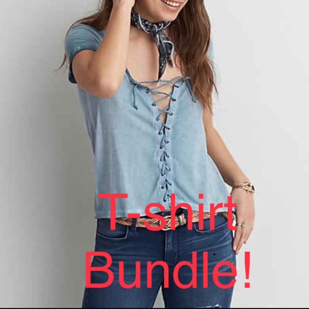 AE Soft & Sexy 3 Lace-up Tee Bundle